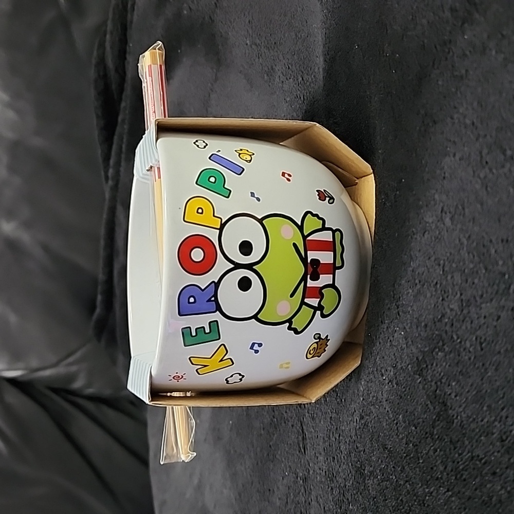 Sanrio/Keroppi Ceramic Bowl/Chopsticks